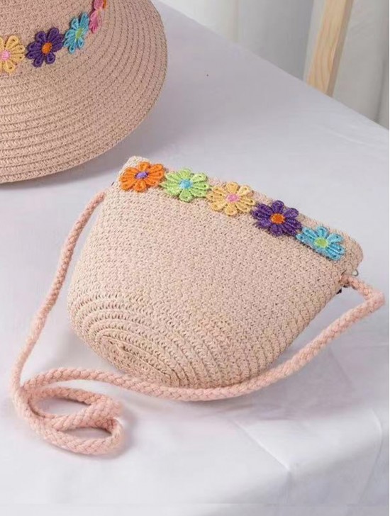 Adult's Crochet Mini Bag W/ Flowers